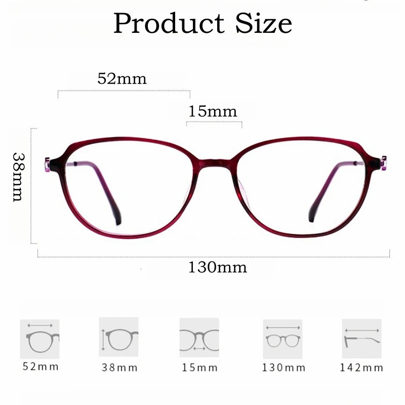 YIMARUILI Ultra Light Fashion Cat Eye Myopia Glasses Retro Small Face TR90 Optical Prescription Glasses Frame Female F123X 250325