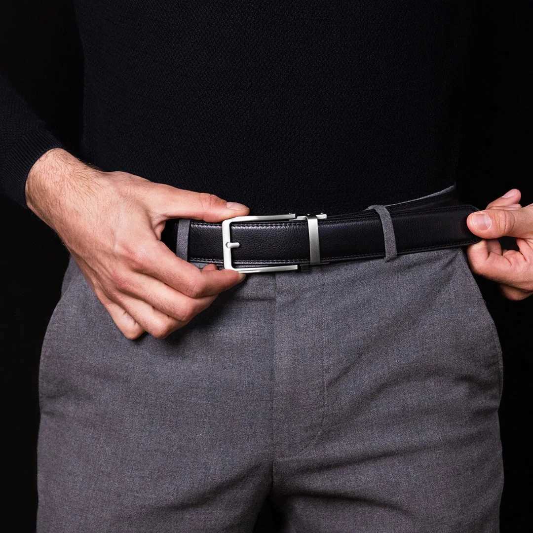 3.5cm mens fashionable alloy automatic buckle belt for business and leisure decoration mens real belt for luxury W250326