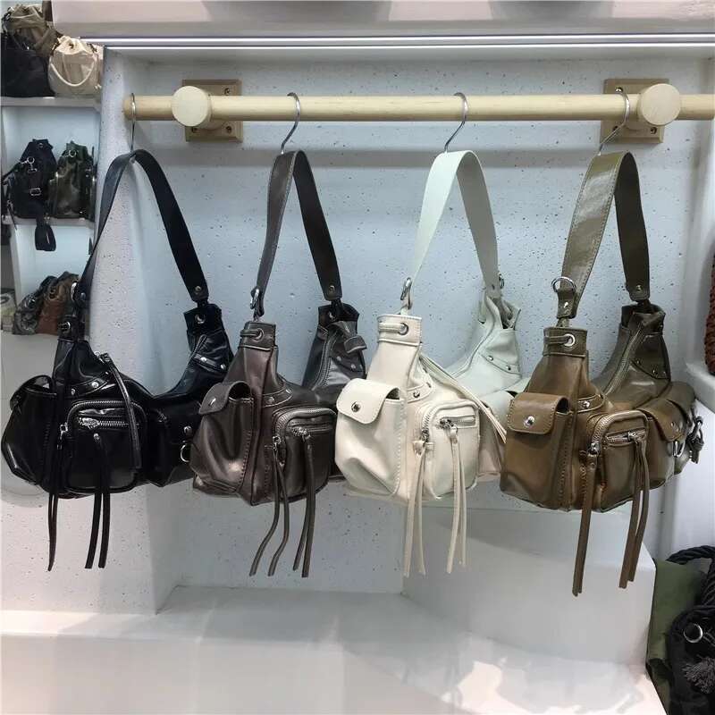 Fashion Multi Pockets Shoulder Designer Ladies Cross Body High Quality PU Leather Purses Messenger Hand Bag