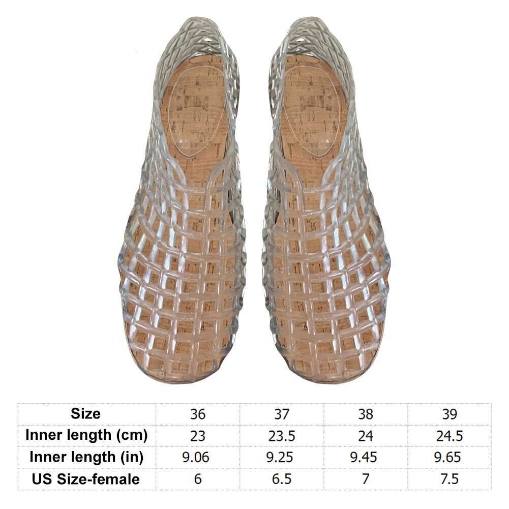 Women Mesh Square Toe Hollow Out Ballet Flats Lightweight Jelly Shoes Breathable for Summer Beach ddmykukumalu