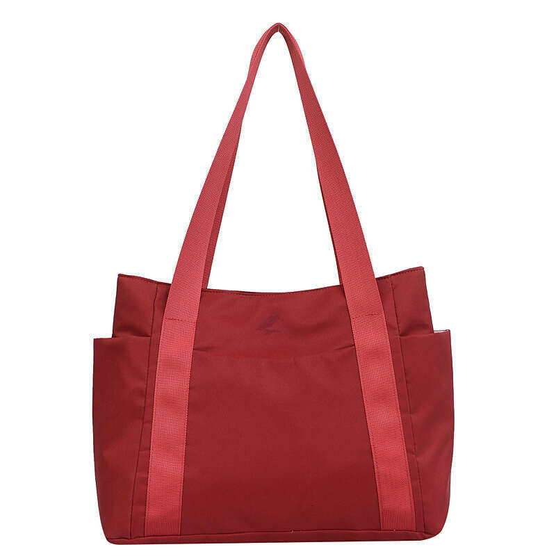 2023 New Women's Solid Tote Shoulder Casual and Simple Mommy Outgoing Bag Canvas Handbag