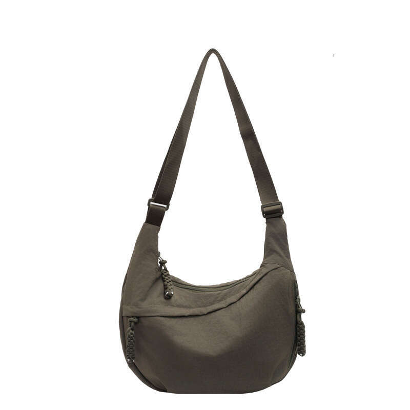 Simple and large capacity crossbody 2024 new style student small single shoulder cloth bag, versatile dumpling bag for women