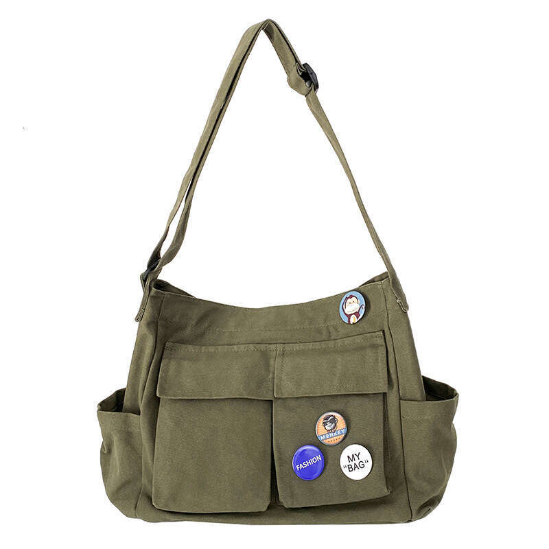 Canvas 2025 new Korean version crossbody men's trendy brand Ruiying travel large capacity shoulder armpit women's bag