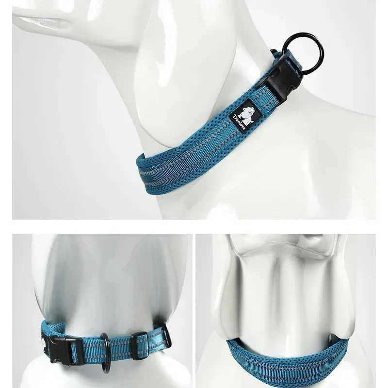 Truelove Adjustable Mesh Pad Pet 3M Reflective Nylon Dog Collar Durable Y250325