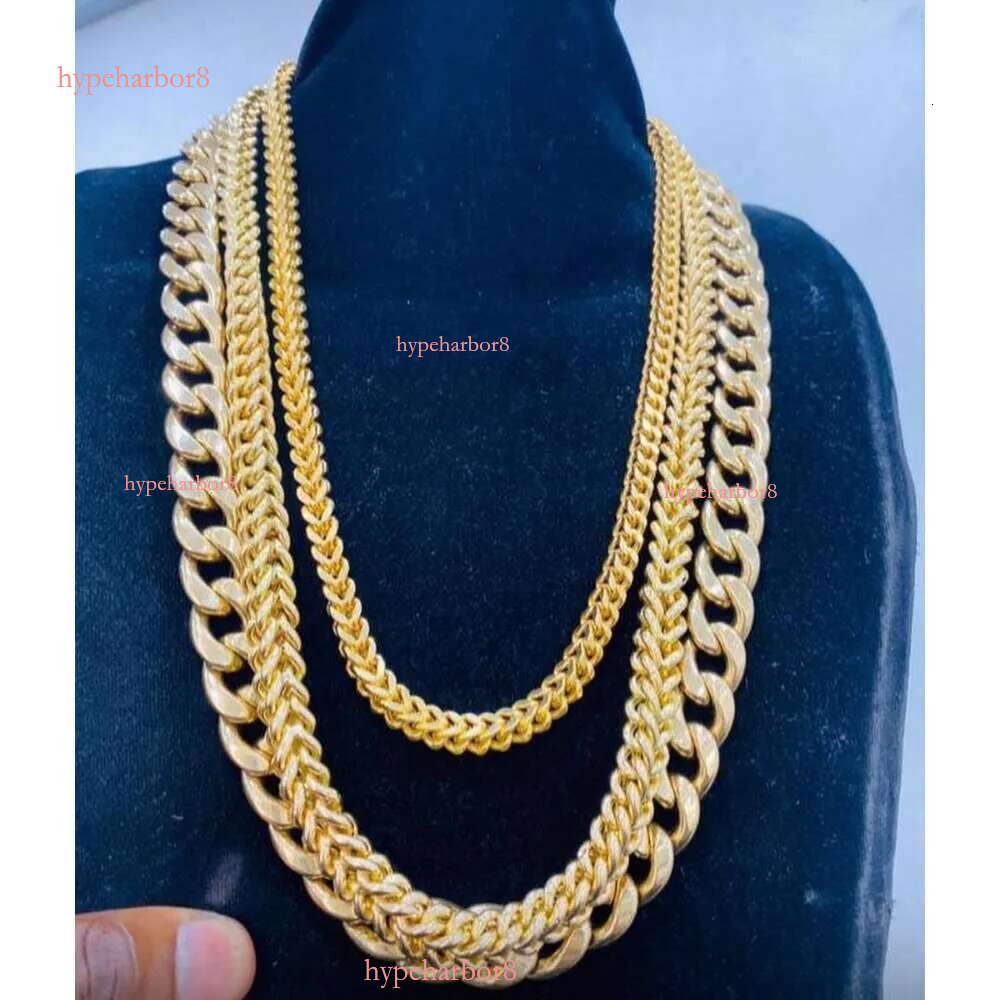 Mens Necklace 4-20mm Flat 10k/14k/ Yellow Solid Heavy Gold Cuban k Chains
