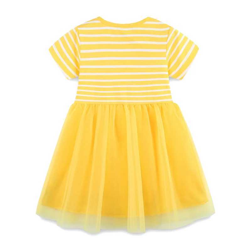 Jumping Meters 2-7T Summer Princess Girl Dress Rabbit Childrens Tank Top Par Birthday Baby Clothing Embroidered Dress Wedding W250326
