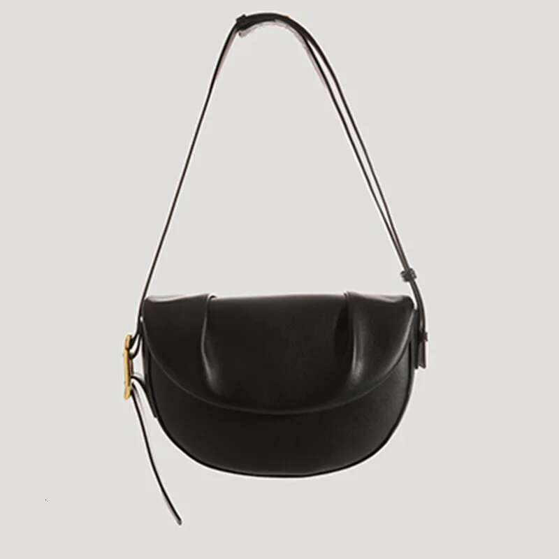 2025 Leather New Shoulder Small Crossbody Cowhide Fold Armpit Saddle Female Designer Bag bags handbags women