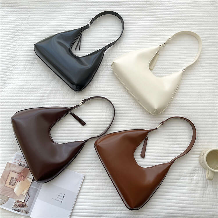 Korean niche portable fashion shoulder women, high-end PU shaped underarm bag for women