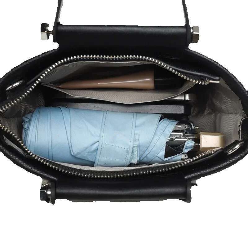 Cowhide Women Tote High Quality Solid Enuine Leather Women's Shoulder Crossbody Bag Fashion Female Handbag Sac A Main