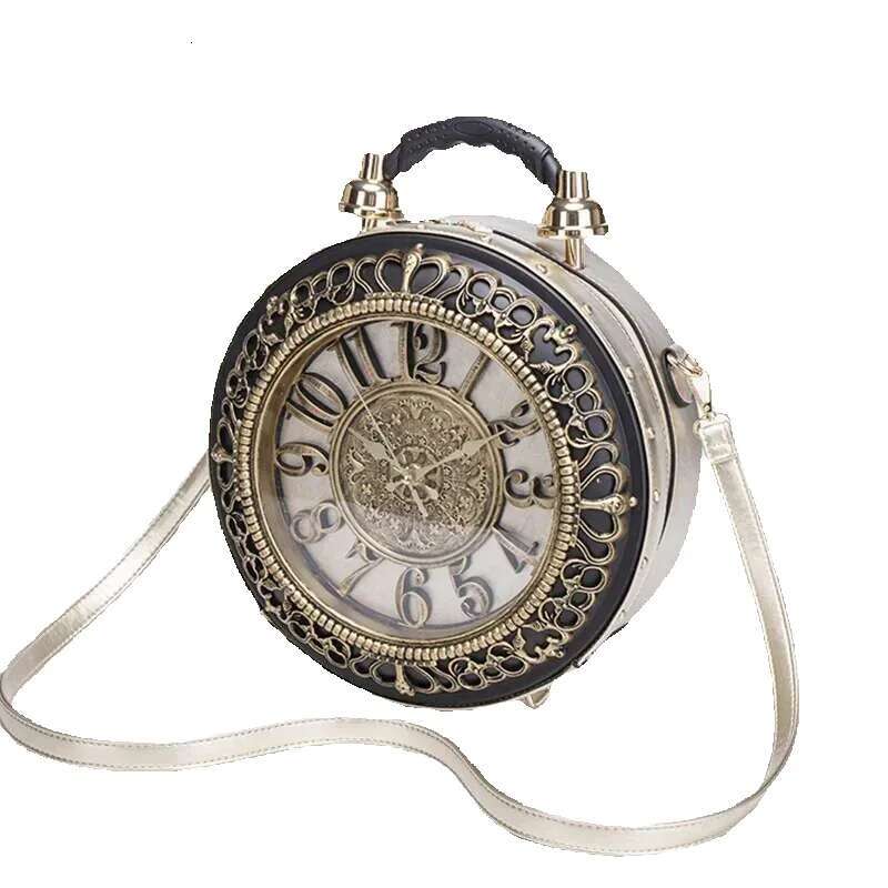 2025 New Creative Personalized Classic Retro Clock Shoulder Bag European And American Style Crossbody
