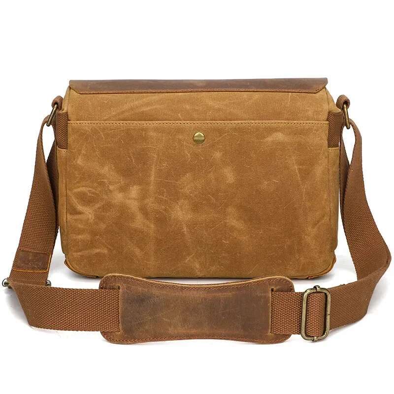M558 New Arrive Outdoor Photography DSLR Retro Waterproof Canvas With Cowhide Camera Bag Micro Shoulder Bags