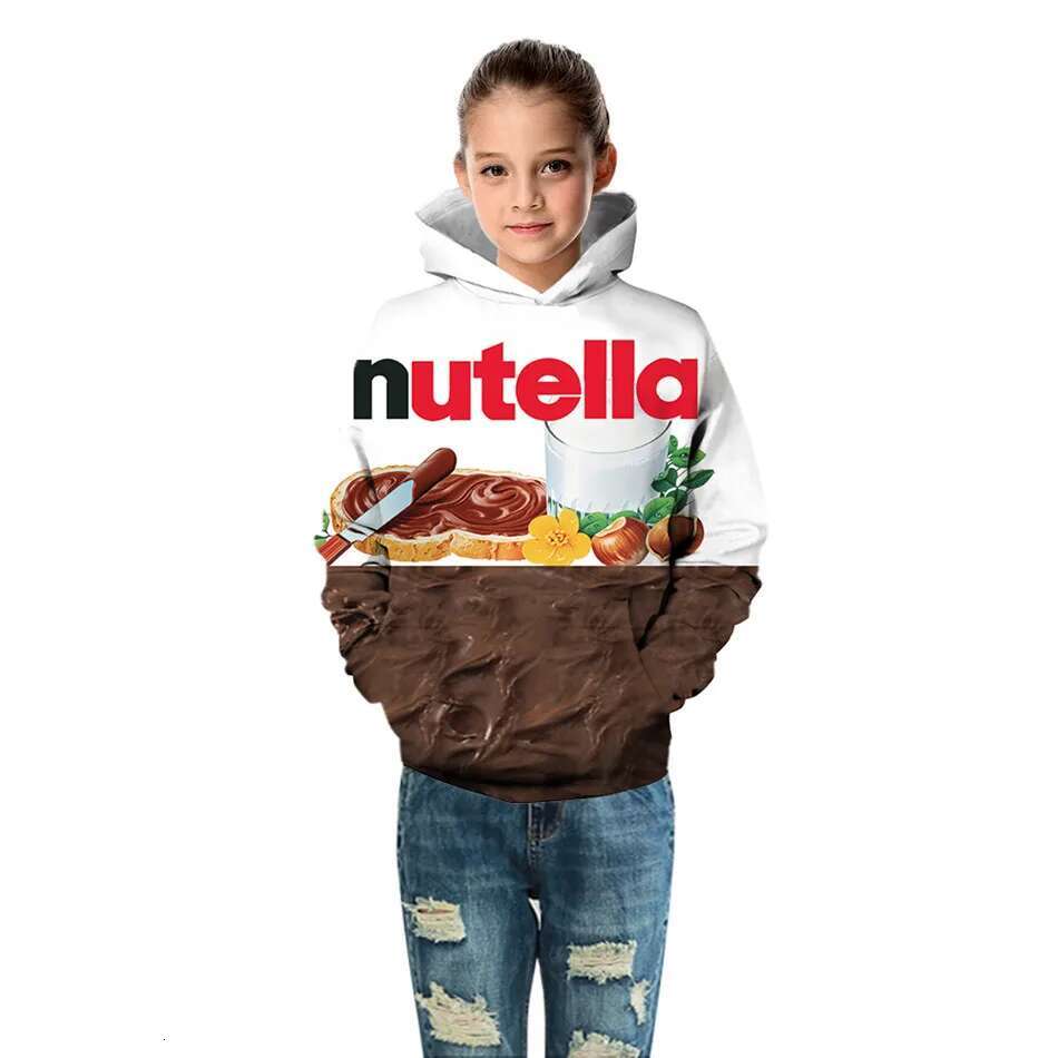 Ddmyshoesvip Winter Autumn Children D Sweatshirts Boy Girl Print Food Chicken Beef Noodle Hoodies Kids Pullovers Clothing Tops