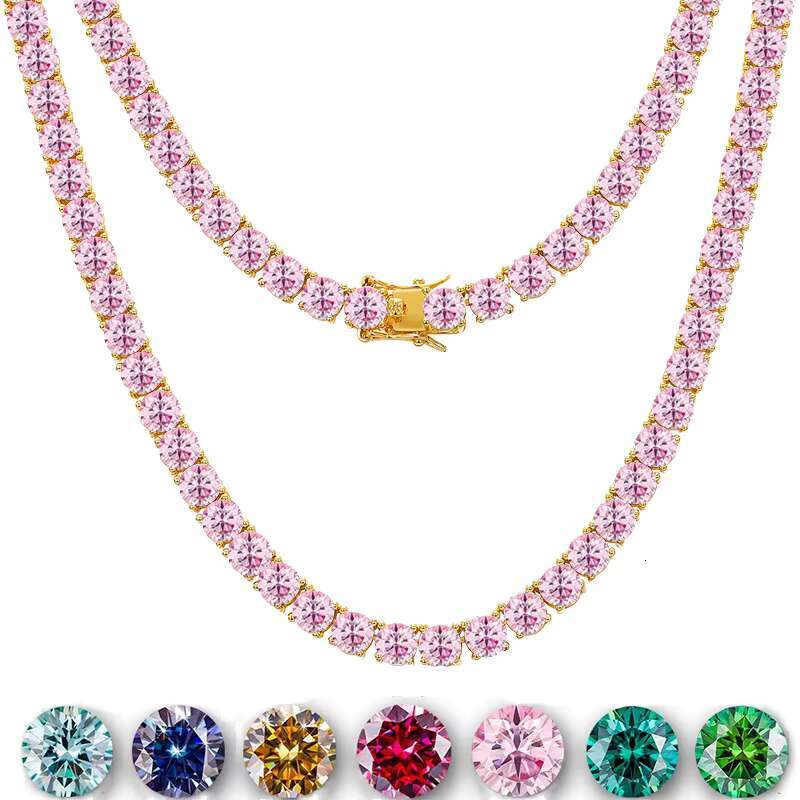 3Mm Moissanite Tennis Chain Factory Wholesale Sinocre Hip-Hop Couple