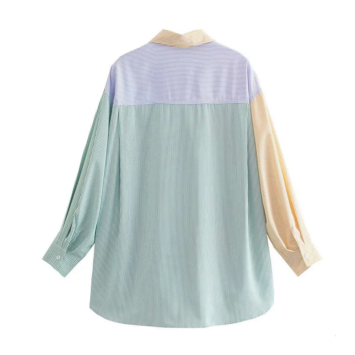 Women's Fashion Hit Color Striped Print Ladies Buttoned Casual Top Shorts Shirt Two-Piece Summer