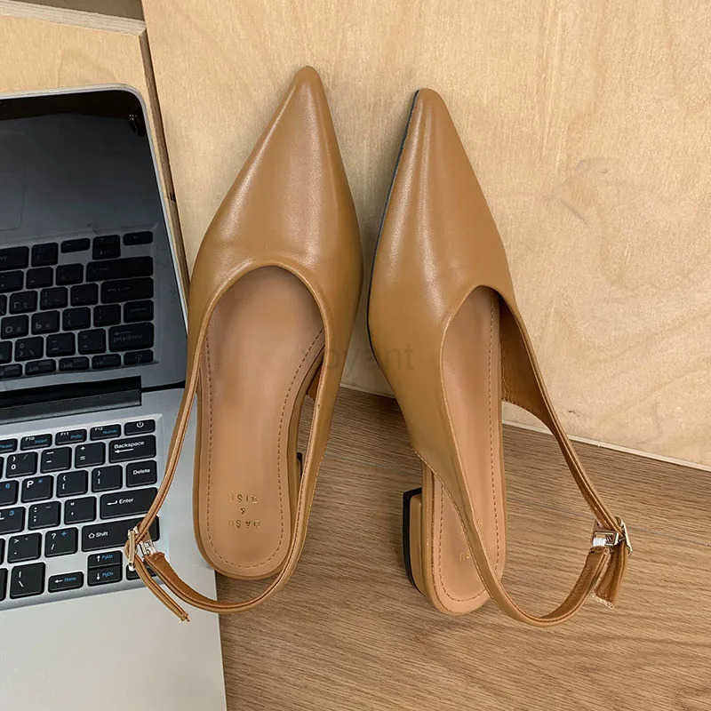 Fem Pointed Toe Ladies Flats Sandals Shoes Spring Summer Fashion Shallow Footwear Elegant Wen Flats With Shoes Sandals Z250326