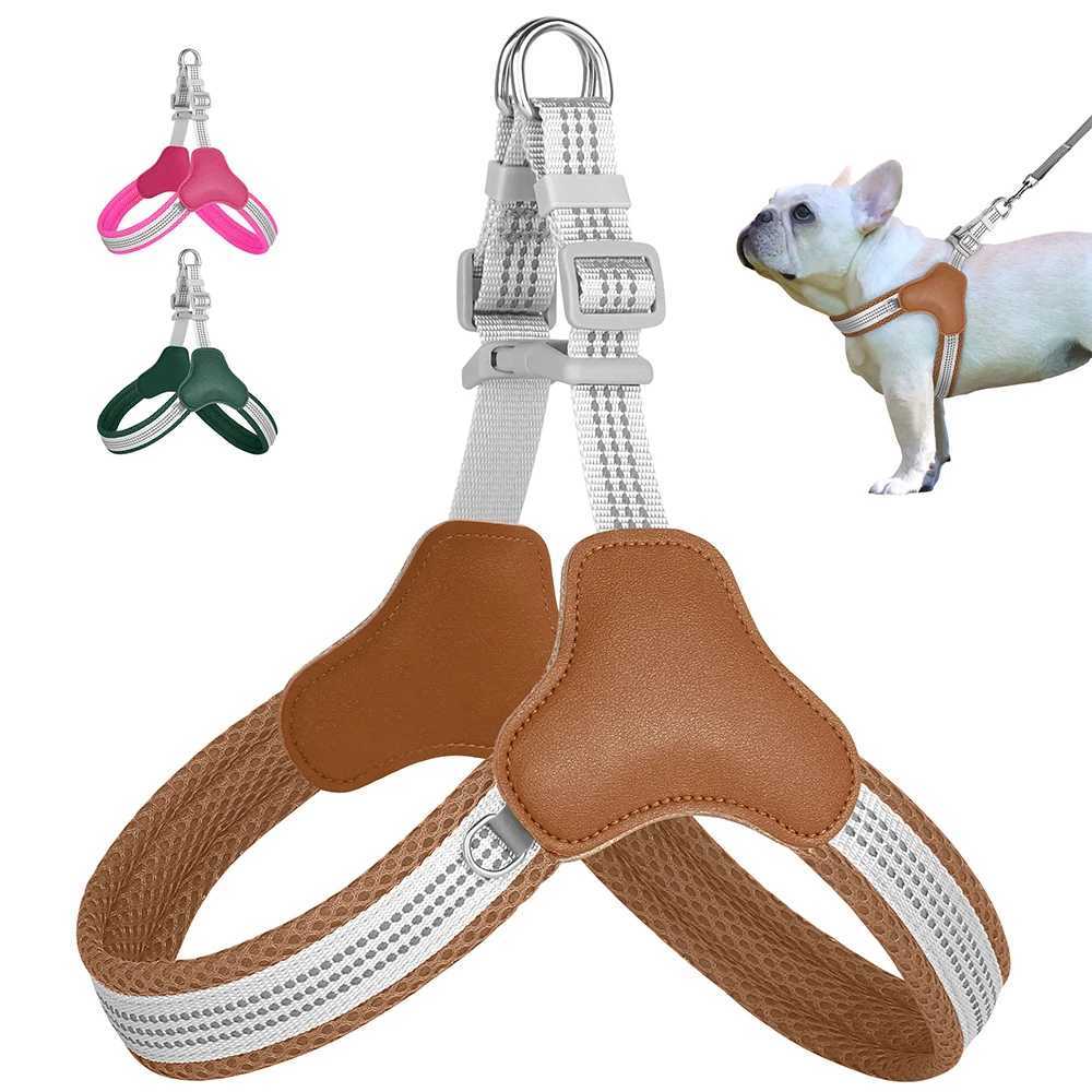 Reflective Nylon Dog Strap Mesh Breathable Pet Dog Strap Adjustable Tank Top Suitable for Small Medium Large Dogs Puppies Bulldogs X250326
