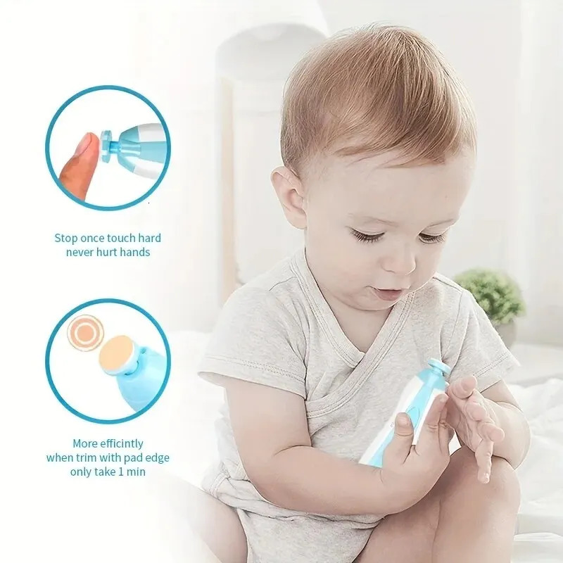 Baby Nail Grinder Electric Six-in-one Multi-head Anti-scratch Children Anti-meat Nail Clipping Manicure Suit Portable 250326