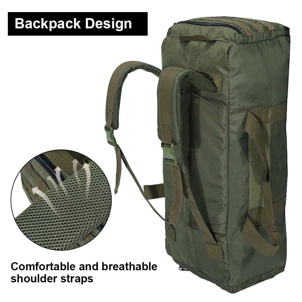 SINAIRSOFT Tactical 80L Large Capacity Backpack Hunting Gear Training Sports Fiess Travelg Handbag Mobile Shoulder Bag