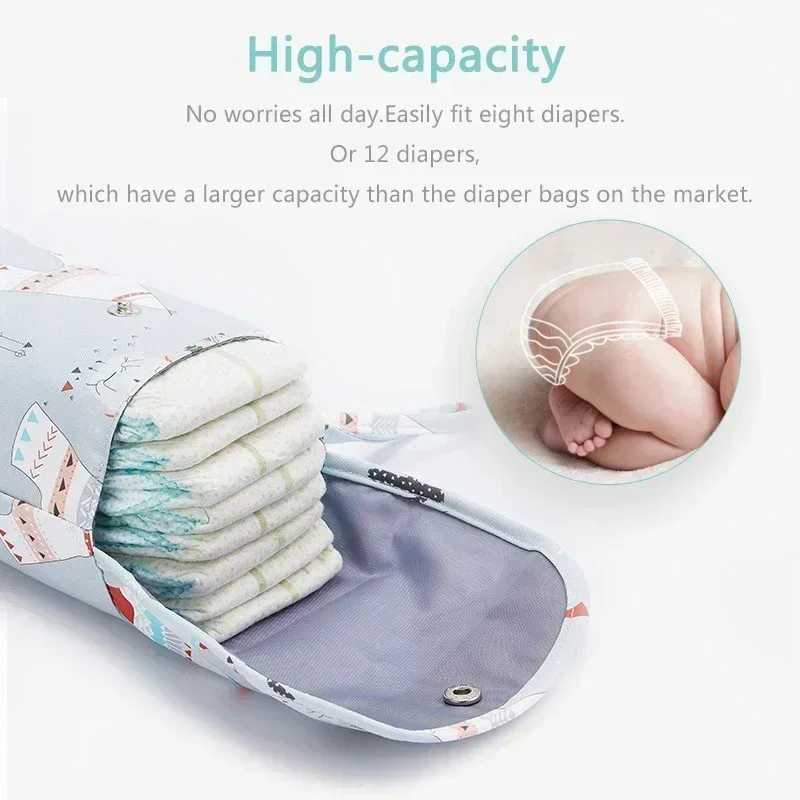 Baby Diaper Bag Newborn Diaper Storage Bag Organizer Waterproof Portable Travel Outdoor Storage Nappy Carry Pack Stroller PocketC250326