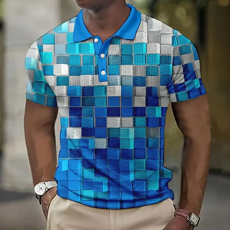 Mens polo Tshirt patch plain weave mens summer clothing casual short sleeved daily street top loose oversized shirt 250326