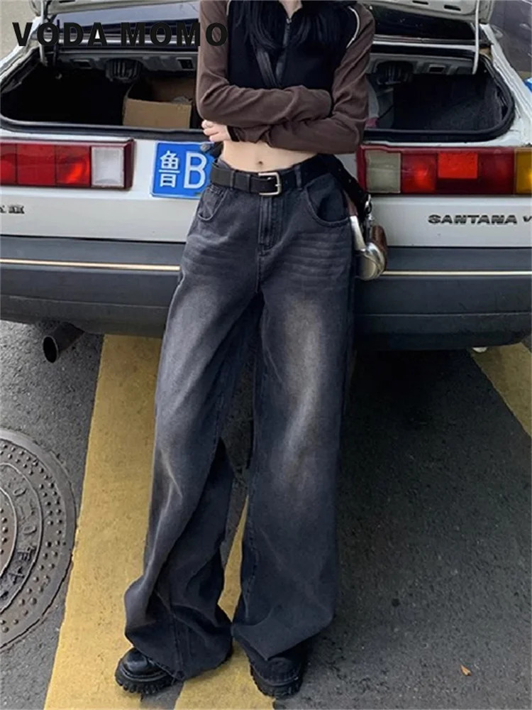 High Waist Streetwear Female Straight Leg Jeans Y2k Korean Basic Fashion Baggy Jeans Women Womens Pants Vintage Jeans Woman 250321
