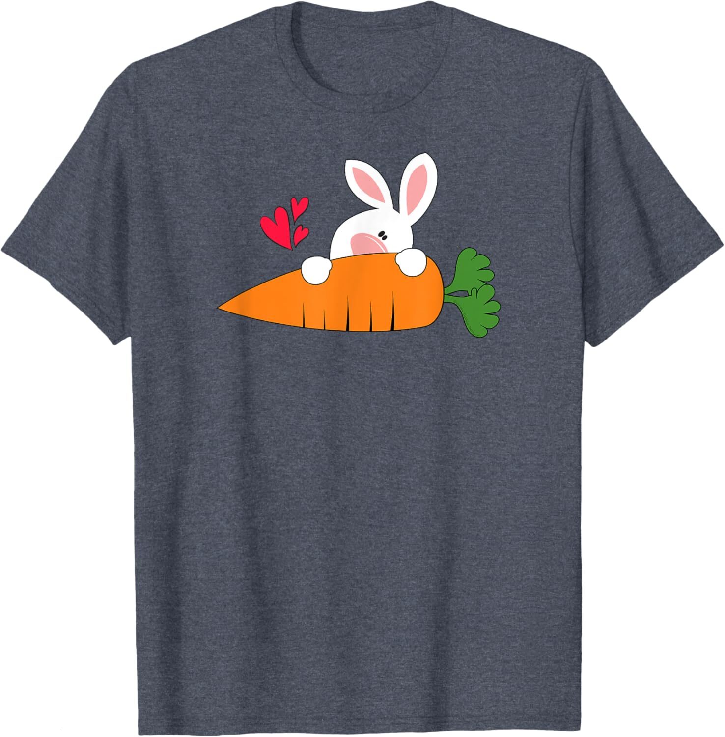 T shirt for Mens Happy Bunny Rabbit with Giant Carrot Easter Graphic Tee Casual Tops Clothes Short sleeve cool