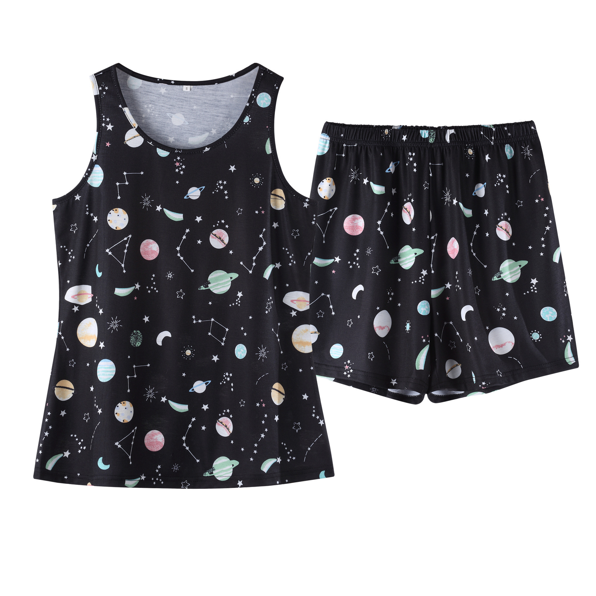 2025 Spring/Summer New Home Clothes Shorts, Vest Set, Sleepwear, Comfortable Women's Wear