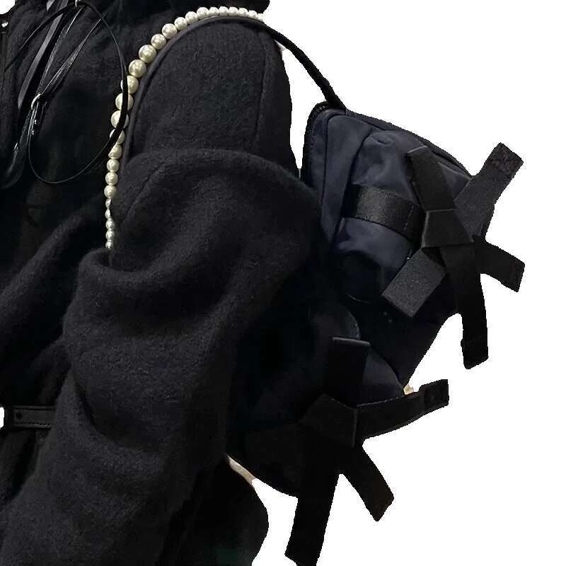 New Pearl Bow Bolsos Mujer Underarm Bag Multi-Function Square Sac Femme Shoulder Bags For Women Casual All-Match Zipper Bolsas