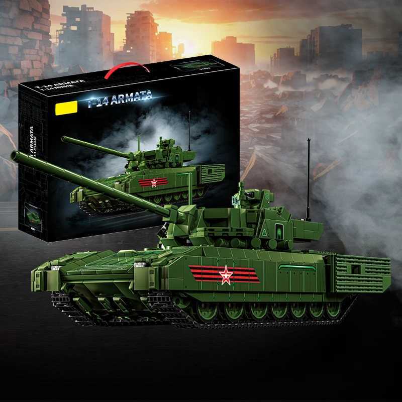 T-14 main battle tank building block childrens toy World War II armor MOC building block KF51 military armor model adult childrens gift newXJ250326