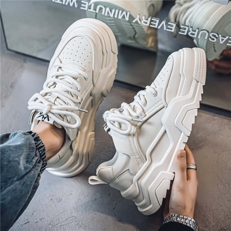 2025S New Trend Designer Men S New Spring Summer White Versatile Thick Soled Board Sports And Leisure Dad Bread Trendy Shoes