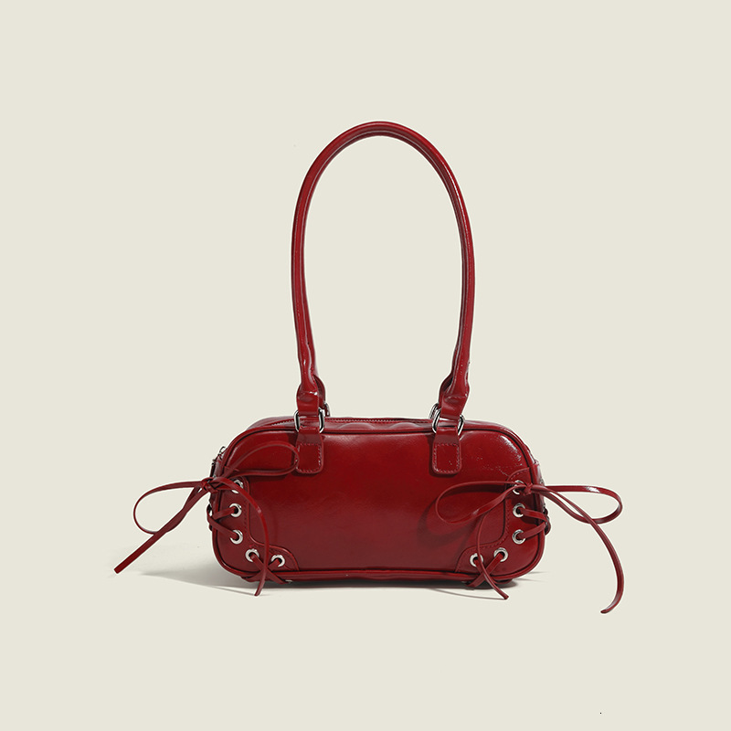 Bow Gradient Boston Bag 2025 Spring New Women's Bag Commuter All-match Shoulder Tote
