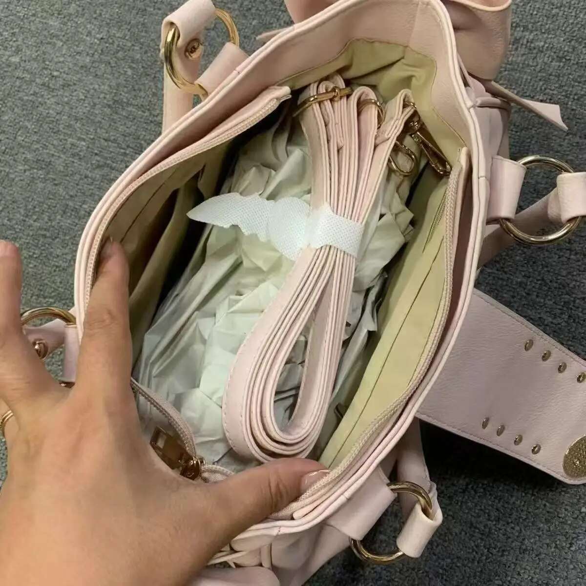Haruku Bow Pink Hand Purse Women Japanese Style Soft Casual Crossbody Bag Ladies Sweet Cute Large Capacity Shoulder Bags