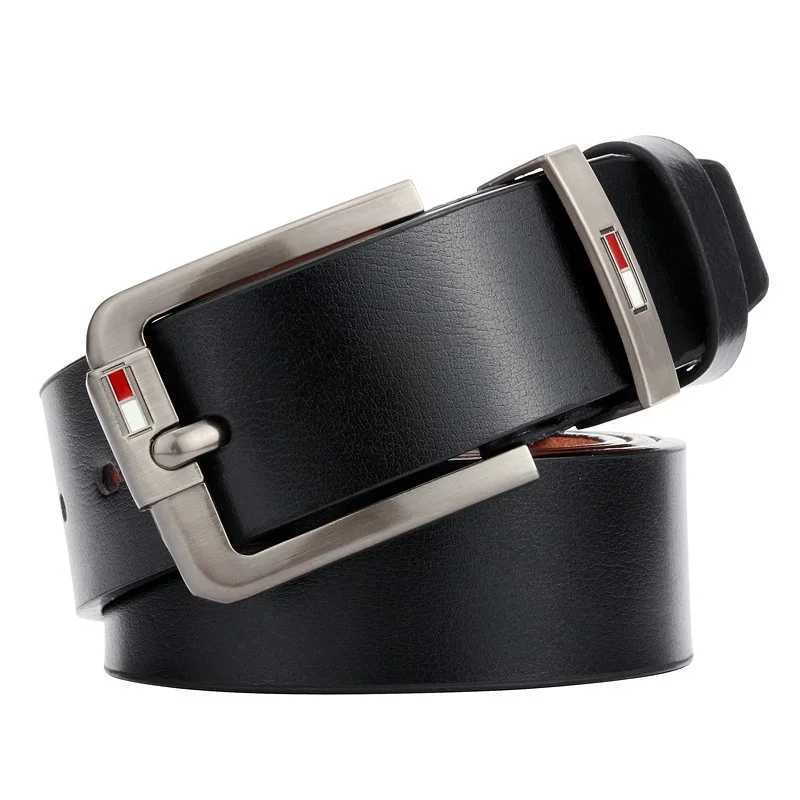 Fashionable luxury designer brand mens belt high-quality PU leather belt with pin buckle fancy retro belt jeans casual belt W250326