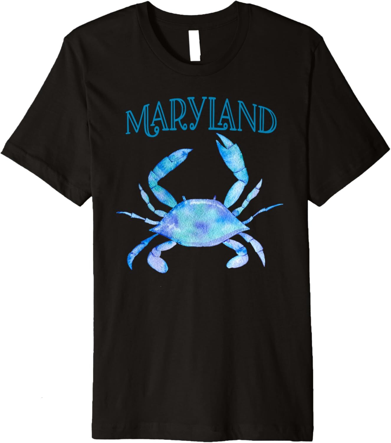 T shirt for Mens Marylands Beautiful Chesapeake Bay Blue Crab - Maryland Premium Graphic Tee Casual Tops Clothes Short sleeve