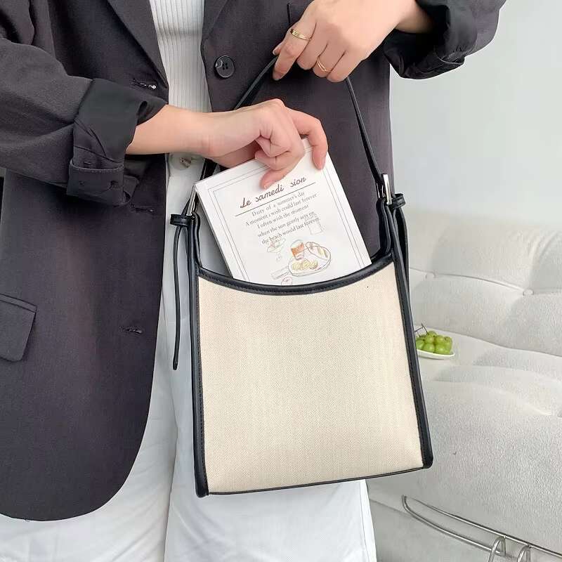 New Product 2025 Leather Canvas Shoulder Bag Women's Handbag For Sale