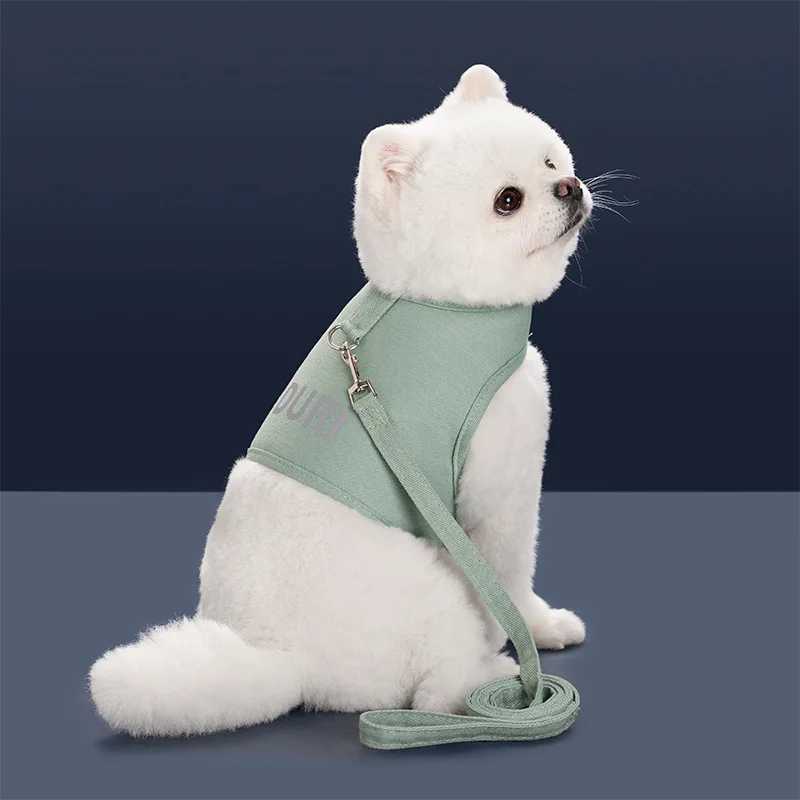Small and medium-sized dog and cat vests breathable pet chest straps French bulldogs and Chihuahua poodle pet supplies for small and medium-sized dogs
