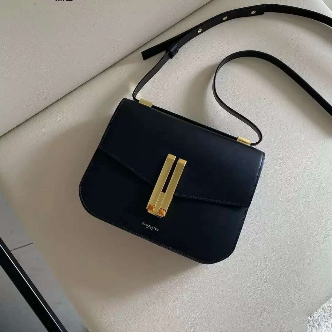 DEME tofu light , niche design, leather women's bag, one-shoulder, armpit small square bag