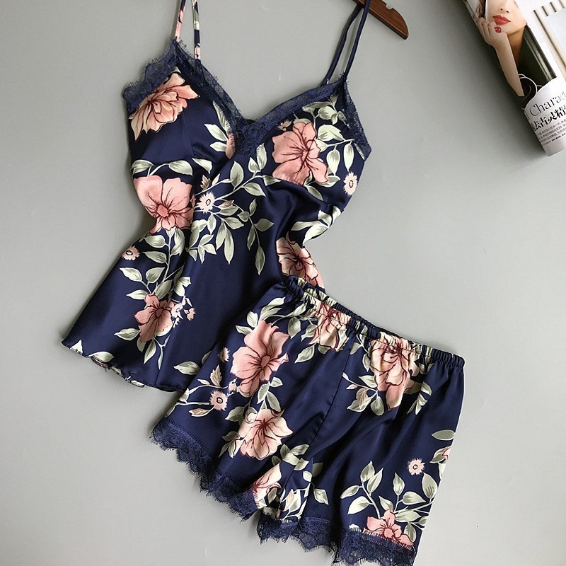 Set Women's Printed Pajama Color Ding Large Outer Wear Home Clothes Sexy Pure Desire