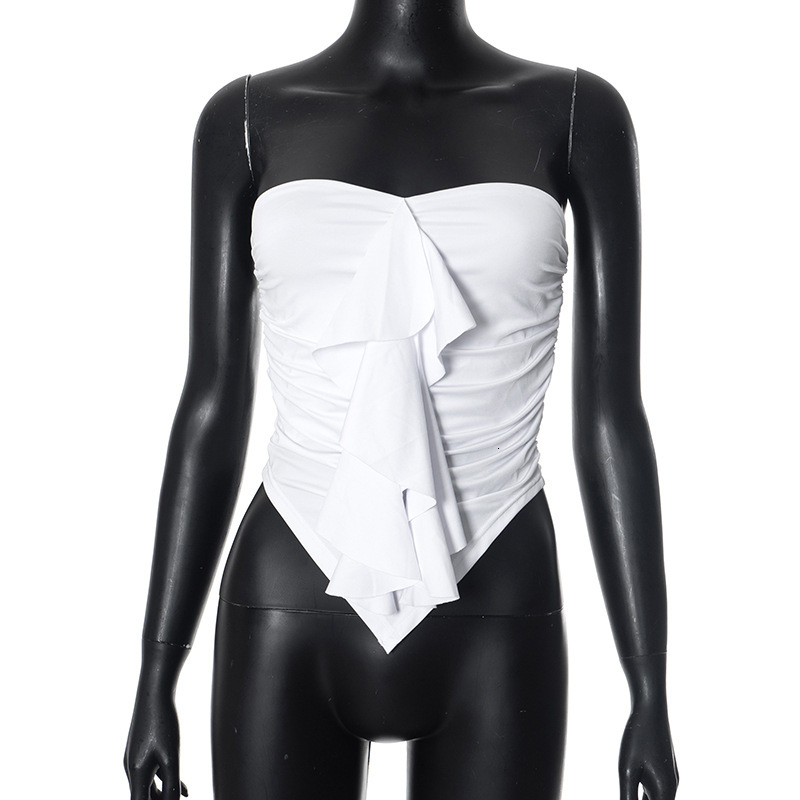 2025S Fashion Designer Q TP Women S Spring Summer New Sleeveless Backless Sexy Strapless Vest Top For Women