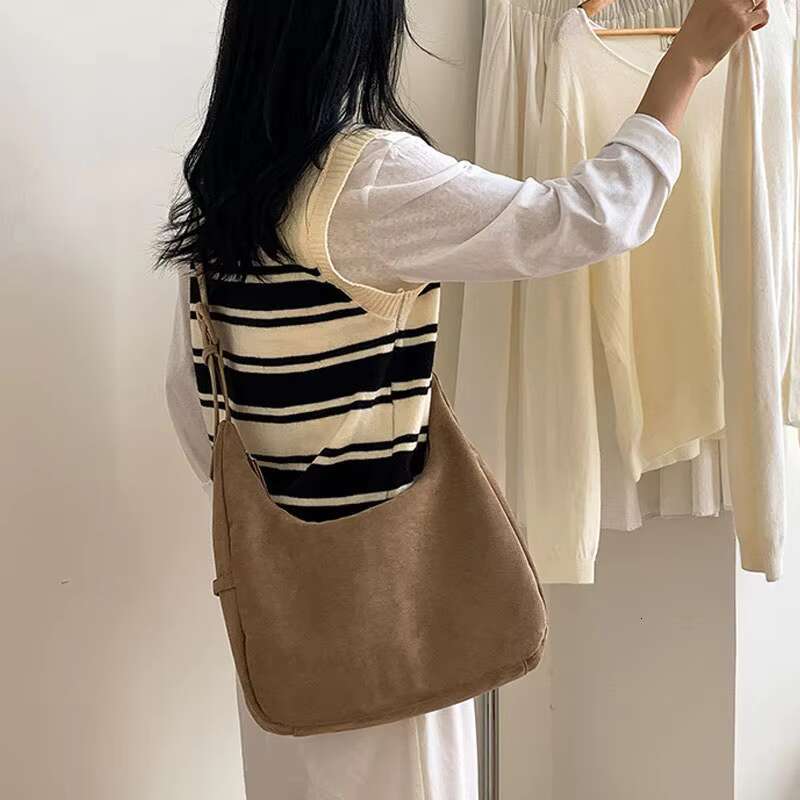 High quality new oversized trendy shoulder bag, women's handbag, suede handbag