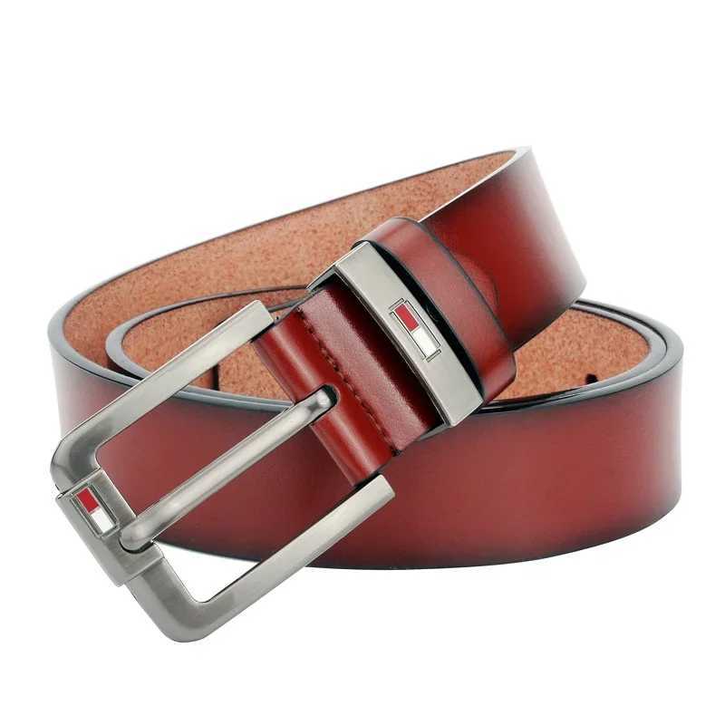 Fashionable luxury designer brand mens belt high-quality PU leather belt with pin buckle fancy retro belt jeans casual belt W250326