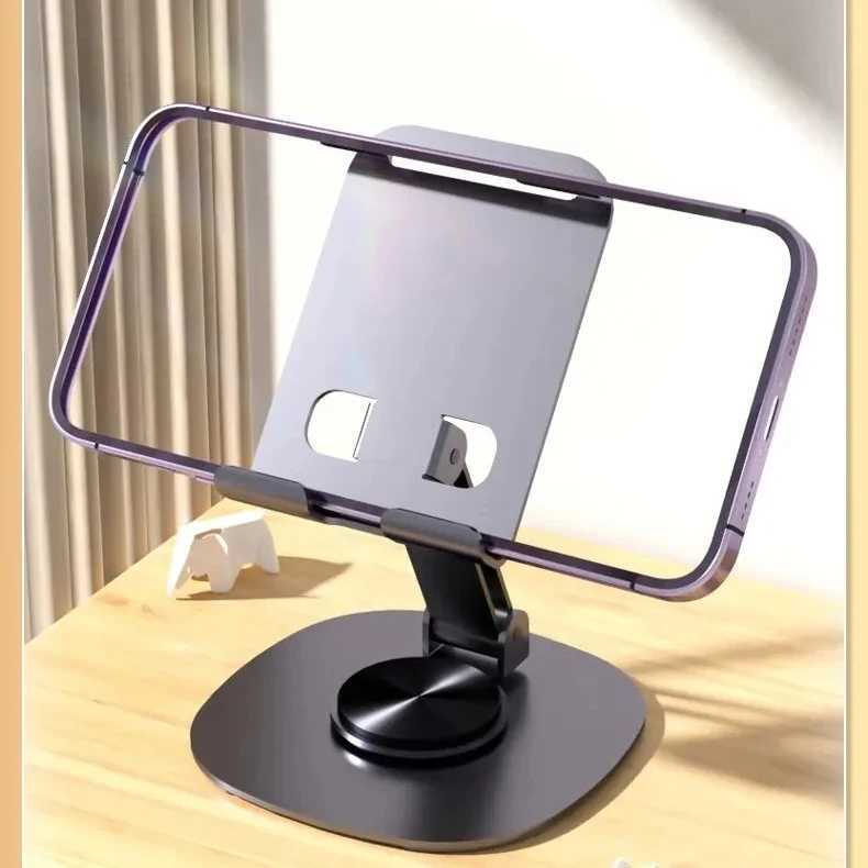 100% metal rotating mobile phone stand for lazy people chasing videos to relieve hand fatigue desktop tablet standXJ250326
