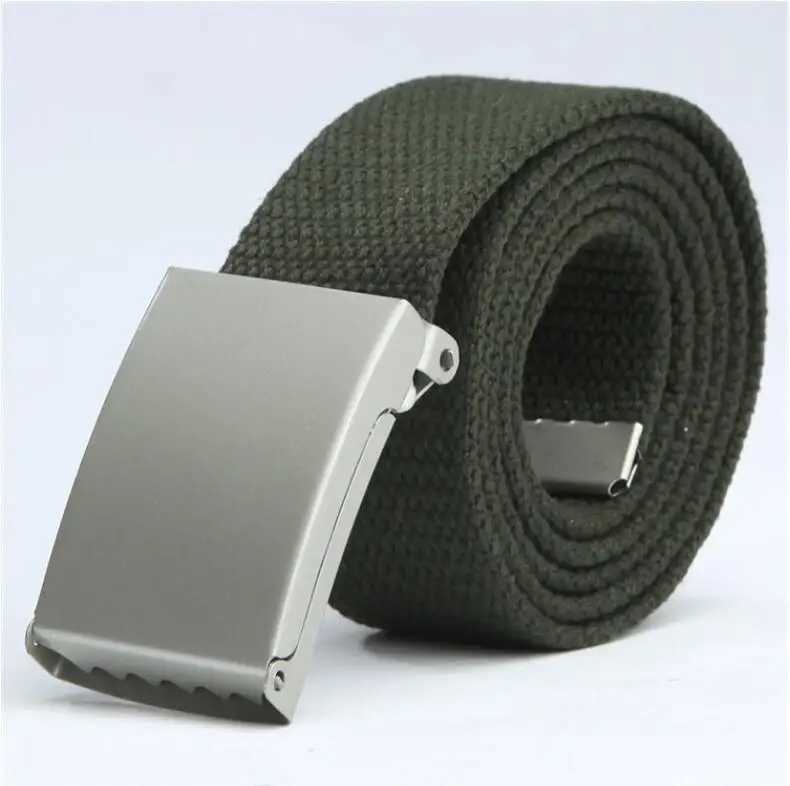 Mens belt fashion new unisex Trouser belt canvas belt breathable outdoor tactical jeans adjustable waist belt 140cm W250326