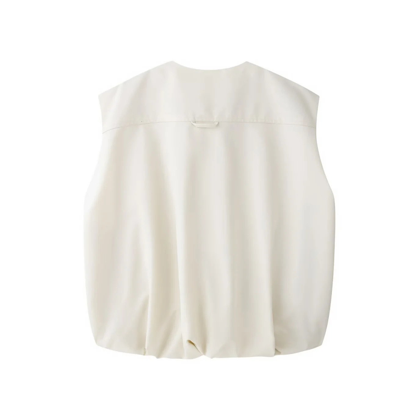 Myst Za Spring Vest Balloon Edition Loose Casual Versatile Sleeveless Tank Top Solid Color Top 250320