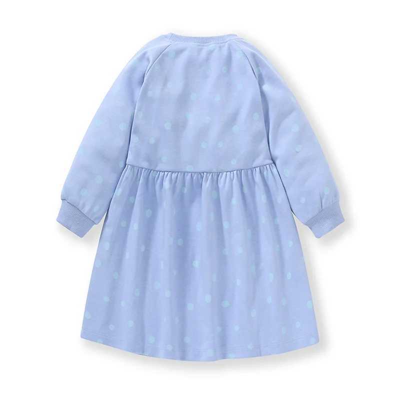 Jumping Meters 2-7T Autumn Winter Princess Dress Animal Flower Embroidery Long Sleeve Baby Par Clothing Sweater W250326
