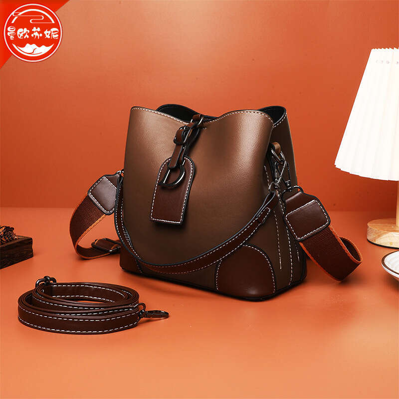 Suni's niche light luxury women's high-end texture bucket bag, 2025 new fashionable single shoulder crossbody bag