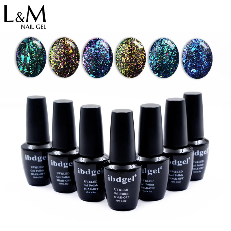 3 pcs/lot ibdgel Galaxy Shadow nail polish Soak Off UV LED Long Lasting Fast Dry Nails Glitter Gel 250326