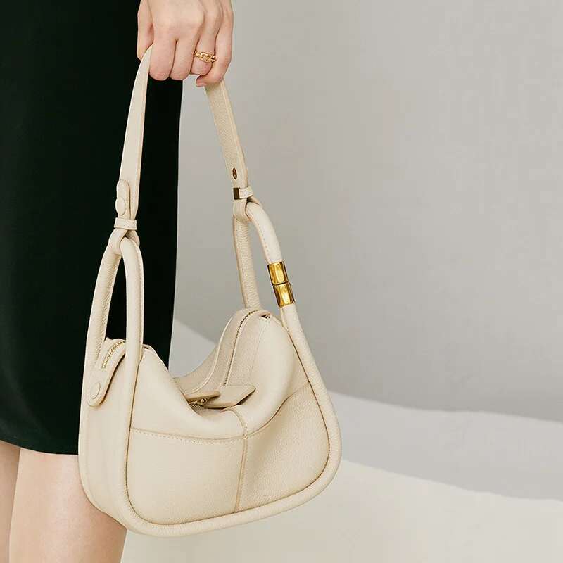 Genuine Leather Women Tote Bag New Cowhide Designer Crossbody Shoulder Bags Fashionable Female Handbags 6126