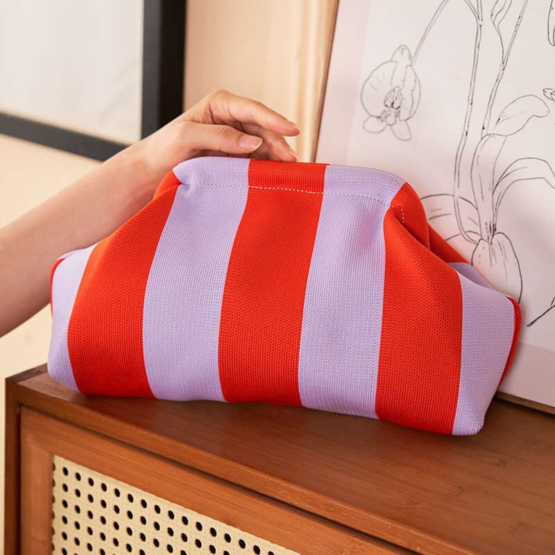 77 Women's beach girl's versatile commuting striped cloud bag, flying woven handbag
