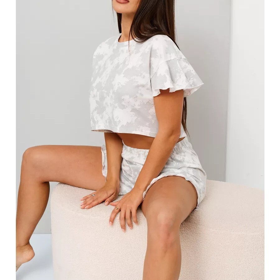 Spring and summer new hot list printed shorts, short sleeves for outerwear, home wear, women's pajamas